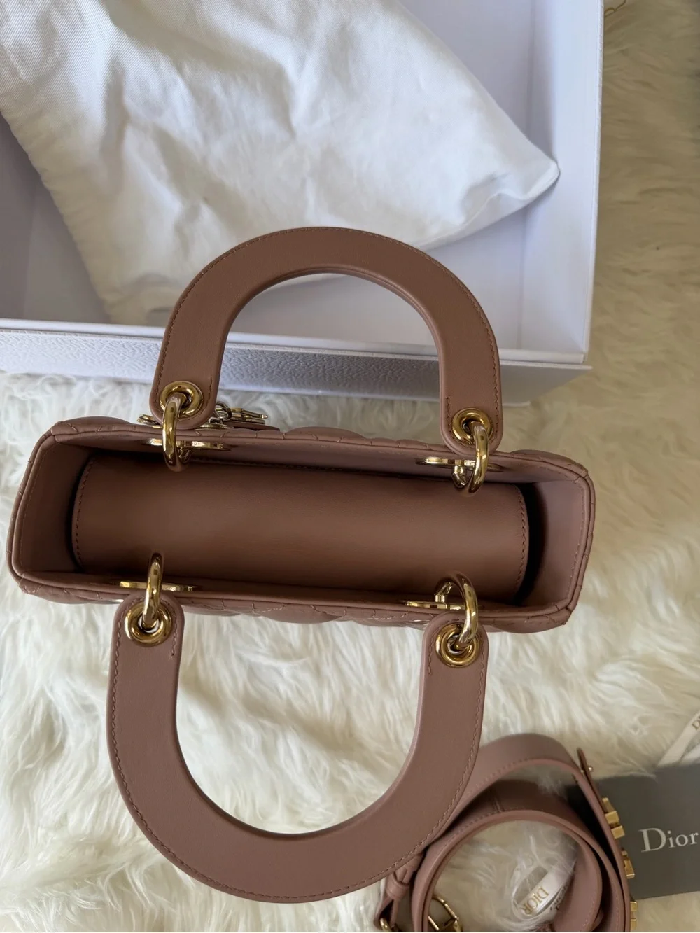 CHRISTIAN DIOR MY LADY D LAMBSKIN CANNAGE WITH LUCKY BADGES